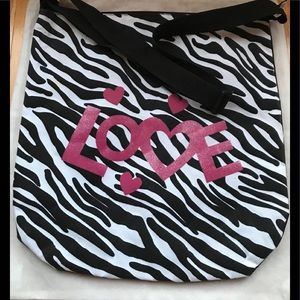 Black Zebra Bag “LOVE” in Pink